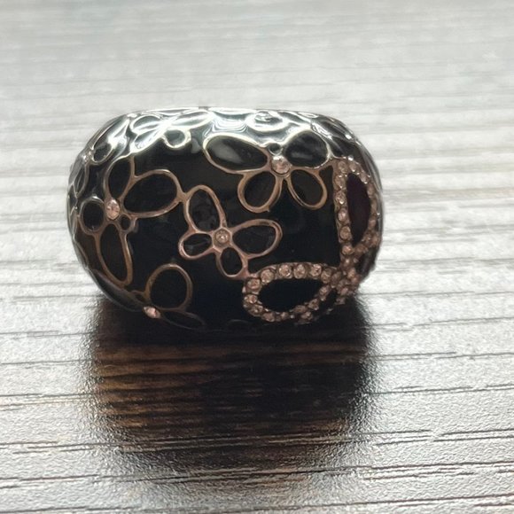Coach Butterfly and Crystal Dome Ring - Picture 1 of 7